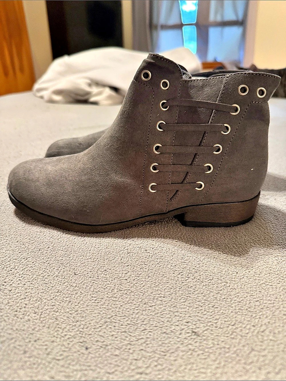 Gray Ankle Booties